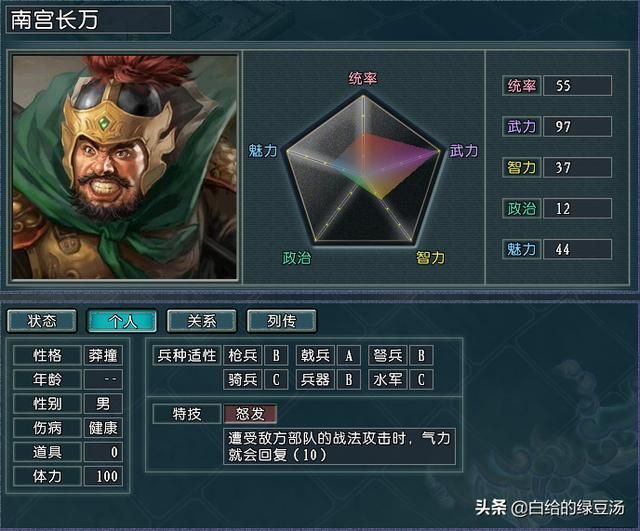 三国志11番外：游戏中各个时期的第一武将，经得起考验吗？