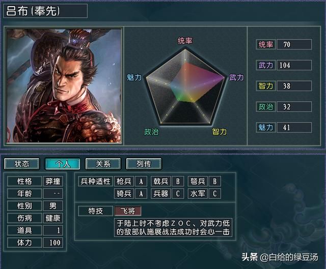 三国志11逐鹿天地：各属性最强在野武将大盘点