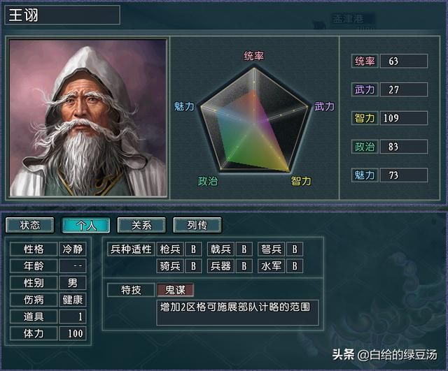 三国志11逐鹿天地：各属性最强在野武将大盘点