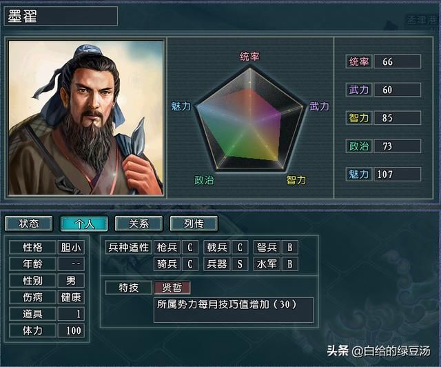 三国志11逐鹿天地：各属性最强在野武将大盘点