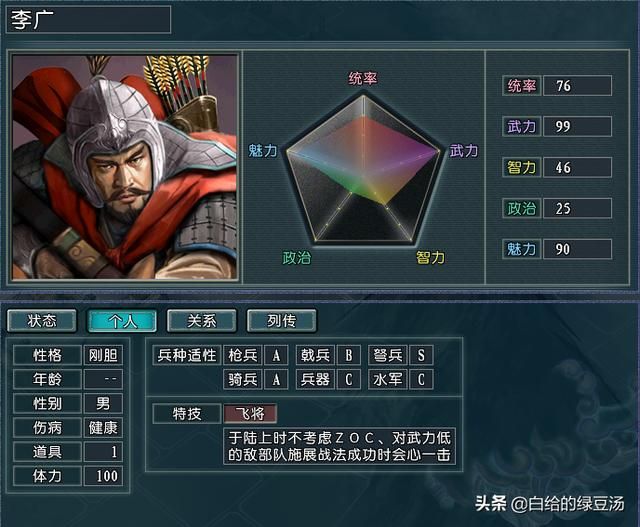 三国志11：游戏中低统高能武将有哪些呢？（逐鹿天地）