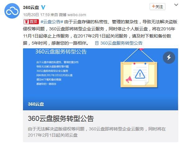 360云盘停止服务原因揭秘 这些替代方案更靠谱