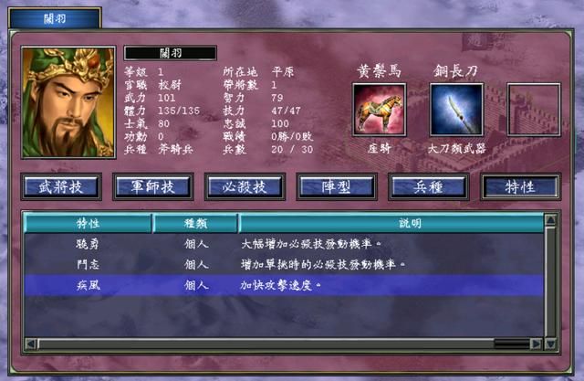 三国群英传7：玩家最喜欢的武将个人特性排行榜