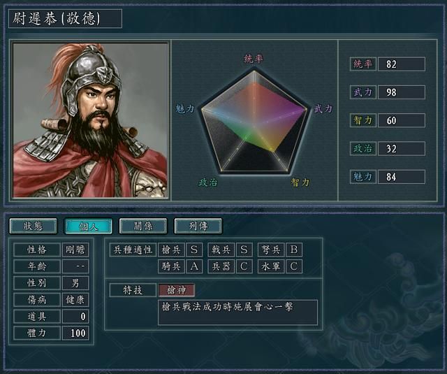 三国志11全特技测评合集07（枪神特技触发条件及评级一览）