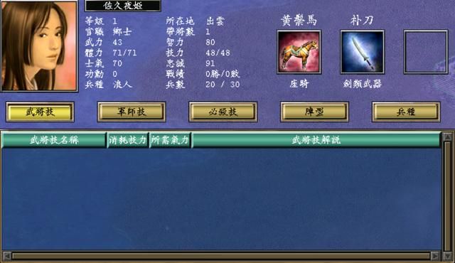 三国群英传5这些女将你都认识吗（11位女性倭国将领介绍）