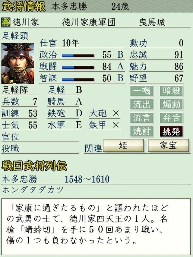 信长之野望6哪些将领骑兵等级最高(盘点骑兵技能A或以上的武将)