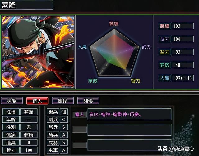 三国志11漫舞春秋路飞阵营有哪些武将（路飞草帽海贼团全武将一览）