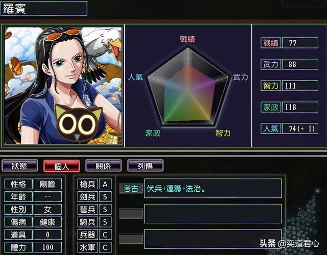 三国志11漫舞春秋路飞阵营有哪些武将（路飞草帽海贼团全武将一览）