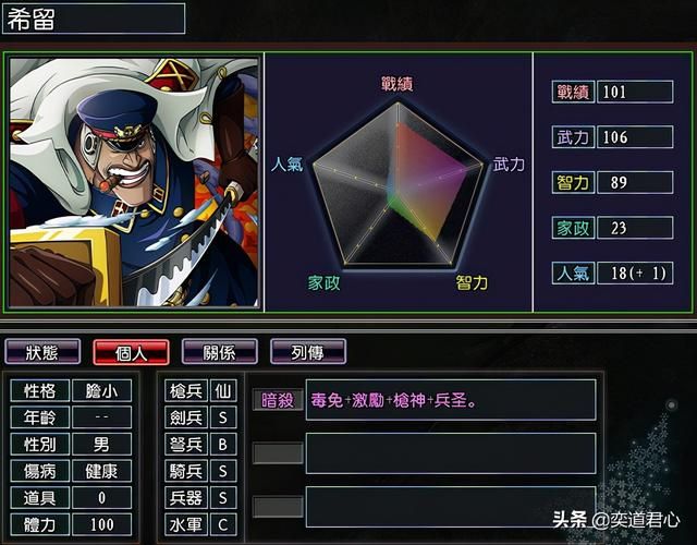 三国志11漫舞春秋黑胡子阵营有哪些武将(黑胡子蒂奇全武将一览)