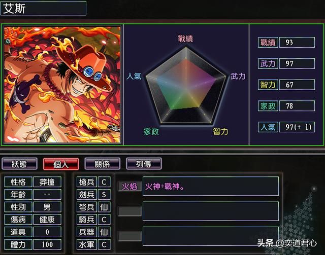 三国志11漫舞春秋白胡子阵营有哪些武将(白胡子全武将一览)