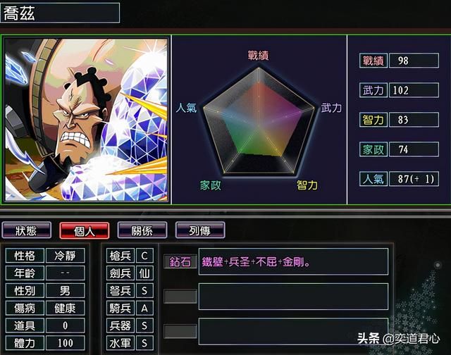 三国志11漫舞春秋白胡子阵营有哪些武将(白胡子全武将一览)