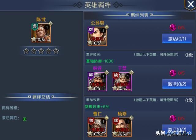 帝王之路陈武英雄怎么样（陈武属性战法英雄羁绊介绍）