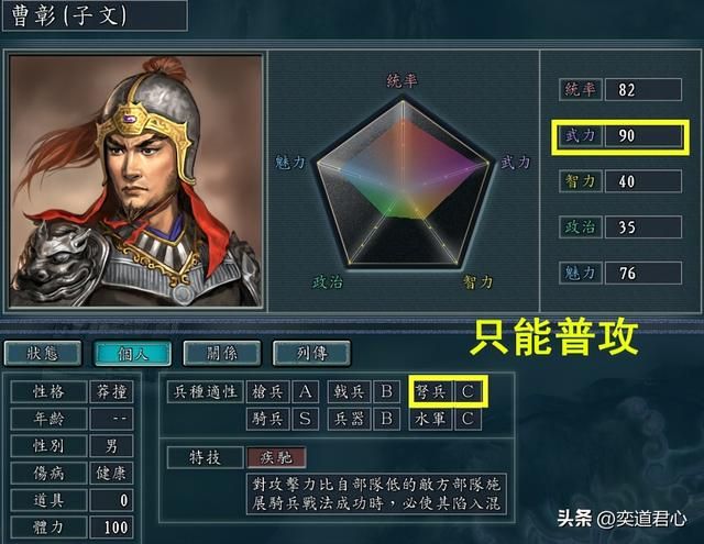 三国志11C级兵种适性的顶尖武将有谁（盘点各兵种C级的顶级武将）