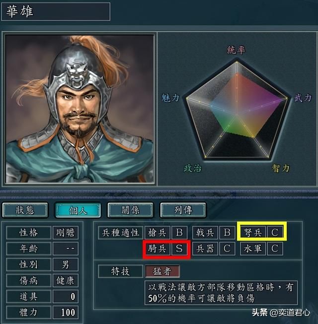 三国志11只会骑兵不会弩兵的武将有谁（十个S骑兵C弩兵的武将）