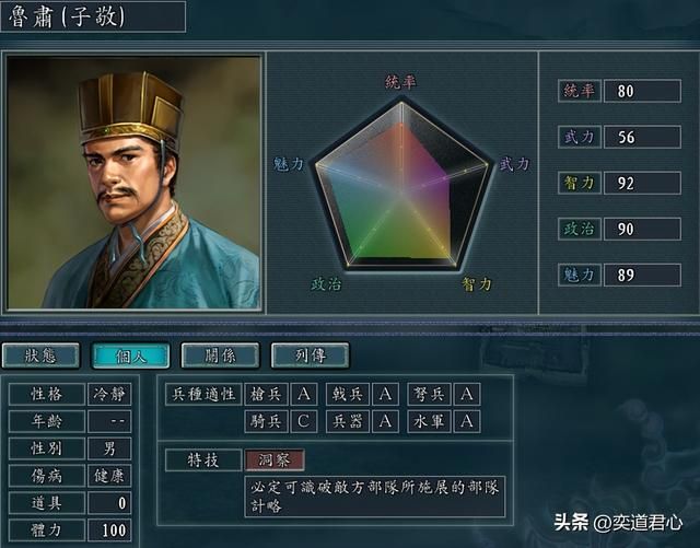 三国志11哪些武将特技可以是洞察（有资格搭配洞察的九大将领）