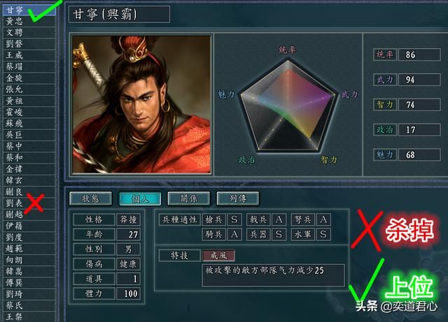 三国志11有哪些比自己君主还强的武将(八个可以下克上的武将)