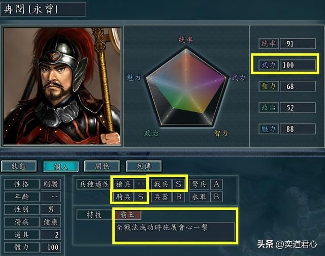 三国志11霸王特技武将有哪些（各MOD九大霸王武将盘点）