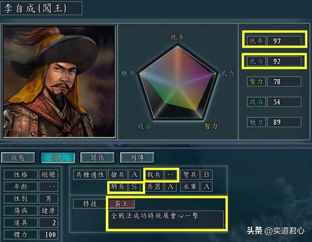 三国志11霸王特技武将有哪些（各MOD九大霸王武将盘点）