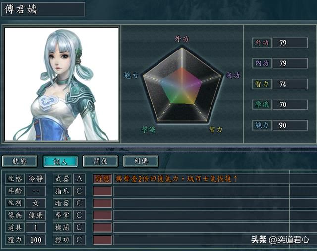 三国志11侠骨留香奕剑门势力介绍(奕剑门核心武将属性一览)