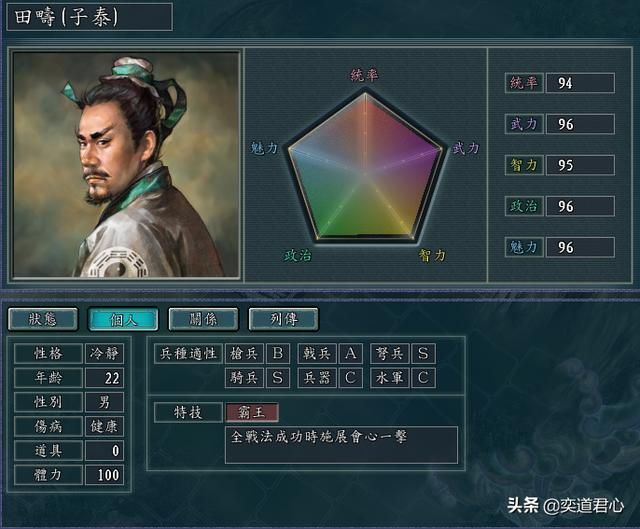 三国志11刘虞麾下武将水平如何（刘虞麾下五个核心武将极限属性一览）