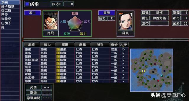 三国志11漫舞春秋顶上战争剧本介绍（海贼六大阵营势力一览）