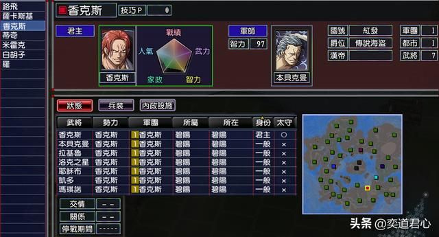 三国志11漫舞春秋顶上战争剧本介绍（海贼六大阵营势力一览）