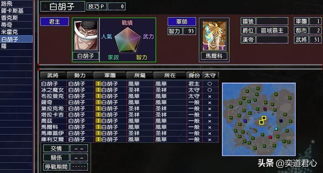 三国志11漫舞春秋顶上战争剧本介绍（海贼六大阵营势力一览）