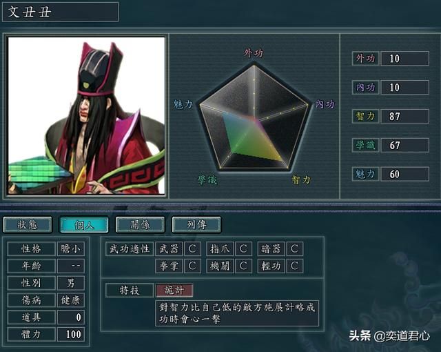 三国志11侠骨留香天下会势力介绍（天下会核心武将属性一览）
