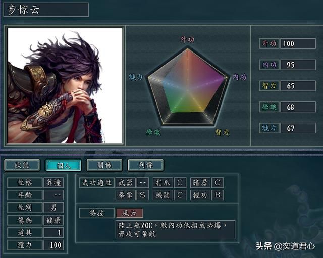 三国志11侠骨留香天下会势力介绍（天下会核心武将属性一览）