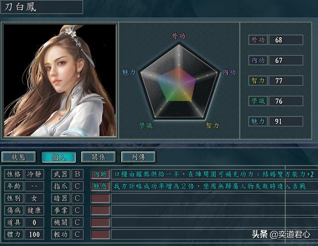 三国志11侠骨留香段氏势力介绍（大理段氏核心武将属性一览）