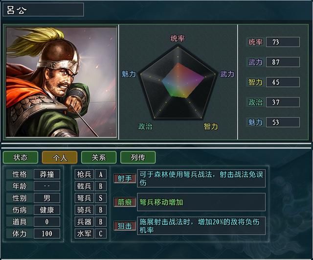 三国志11大浪淘沙中属性平庸但特技超强的四个武将推荐