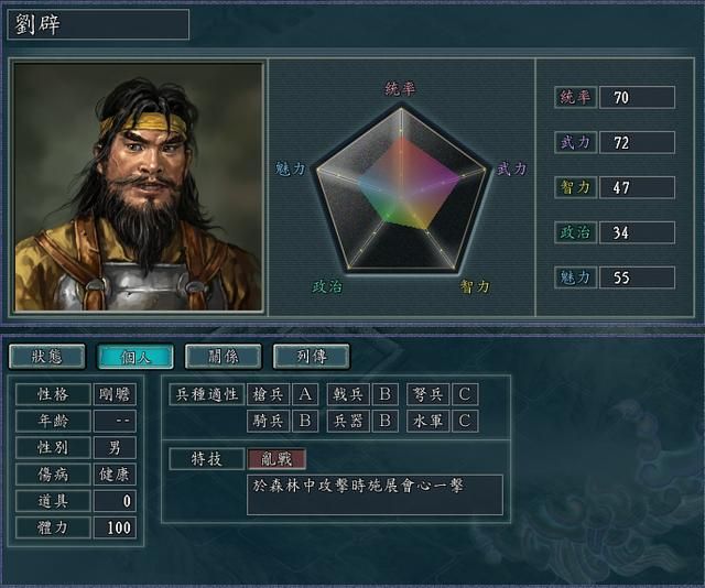 三国志11哪些武将特技超强面板却一般（五大神特技的平庸武将）