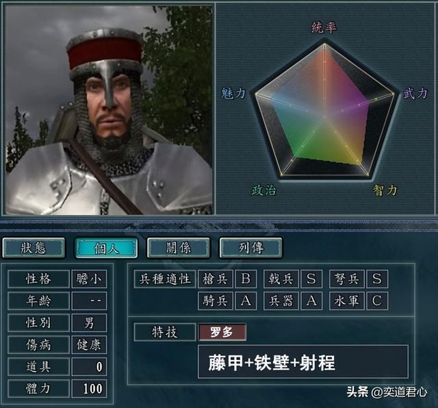 三国志11骑砍武将DIY分享（卡拉迪亚武将属性特技设计一览）