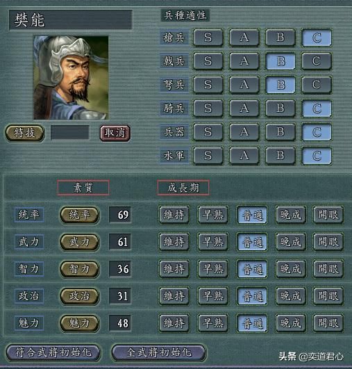 三国志11刘繇麾下有哪些武将（刘繇核心武将极限培养属性一览）