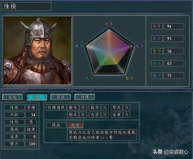 三国志11刘繇麾下有哪些武将（刘繇核心武将极限培养属性一览）