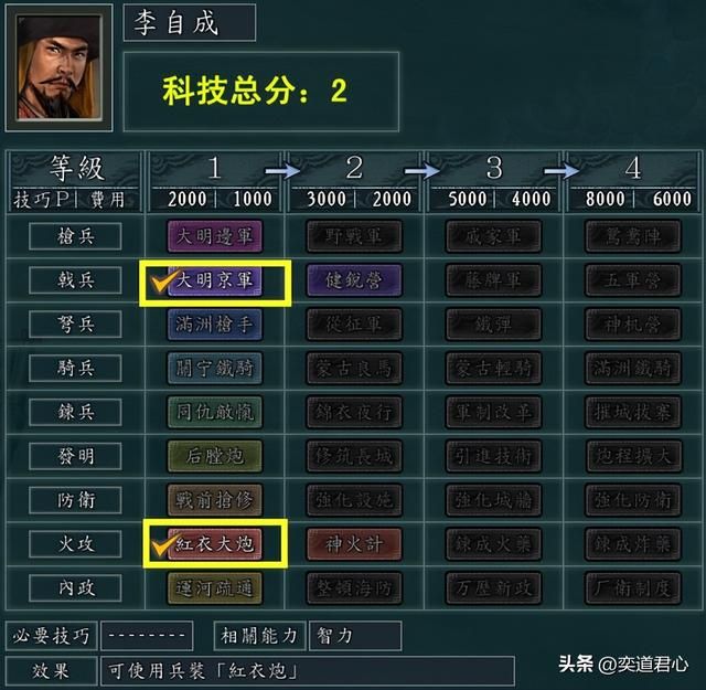 三国志11南明抗清哪个势力科技最好（十大势力科技水平排名一览）