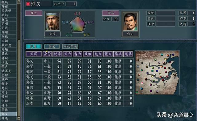 三国志11百家争斗剧本全势力介绍(西川六势力城池武将一览)