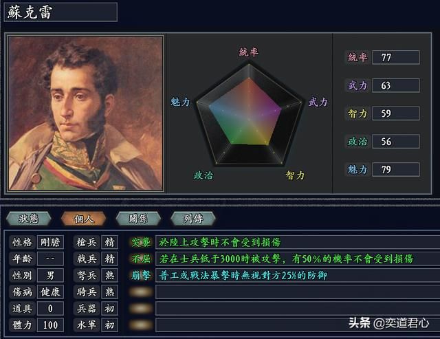 三国志11无尽的野望南美将领都有谁(南美阵营核心四大将领一览)