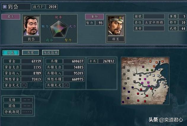 三国志11有哪些看似很难实际简单的势力（最假的五星难度势力）