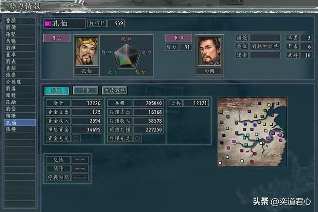 三国志11反董卓联盟剧本孔伷怎么玩（孔伷破局玩法思路分享）