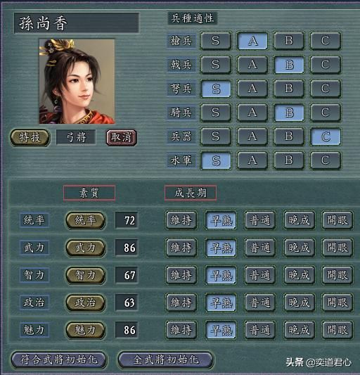 三国志11女性武将谁最适合做君主（最适合成为女王的五类女将）