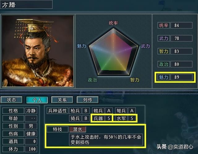 三国志11水浒MOD贼寇首领谁最强(六大贼寇头目属性对比排名)