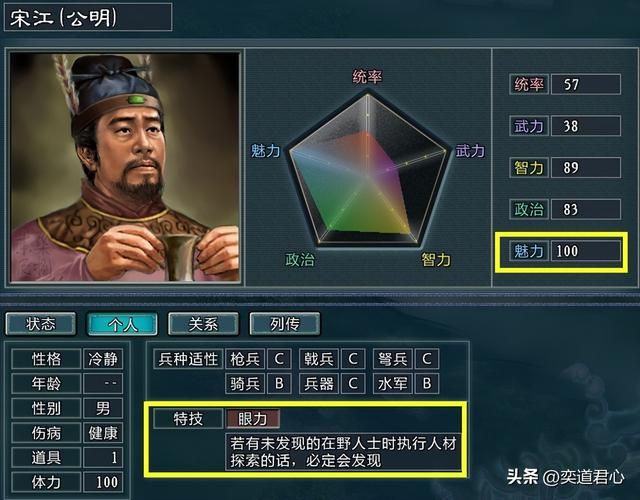 三国志11水浒MOD贼寇首领谁最强(六大贼寇头目属性对比排名)