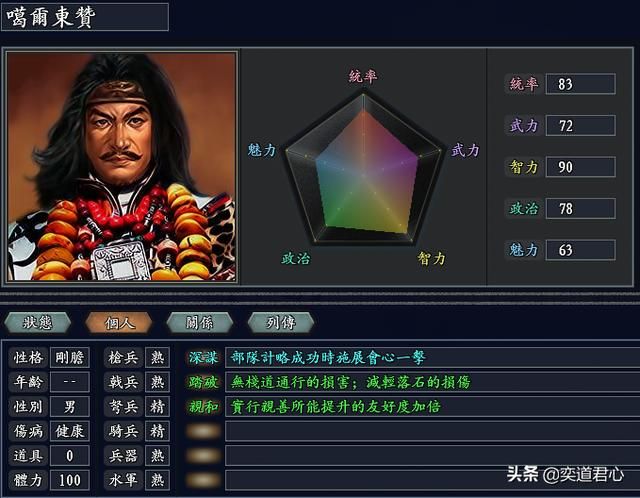 三国志11无尽的野望吐蕃将领都有谁（吐蕃核心九大将领一览）