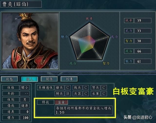 三国志11:盘点九个用编辑器修改特技后的搞笑武将