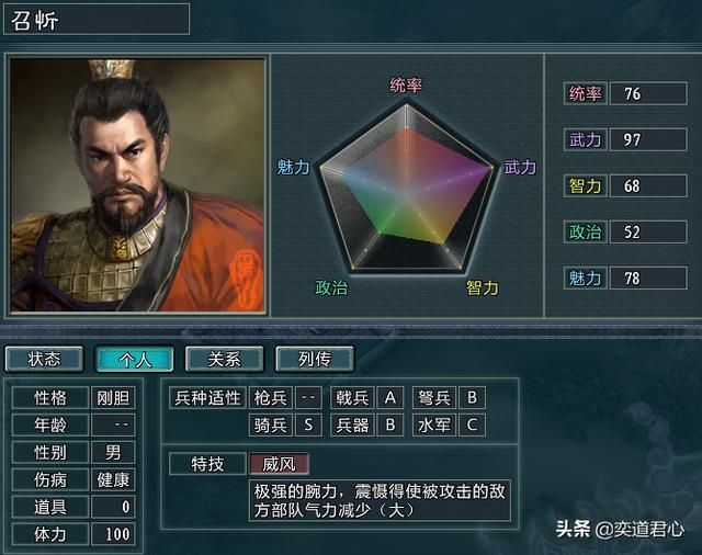 三国志11水浒雷将荡寇陈希真势力介绍(陈希真麾下九名核心将领一览)