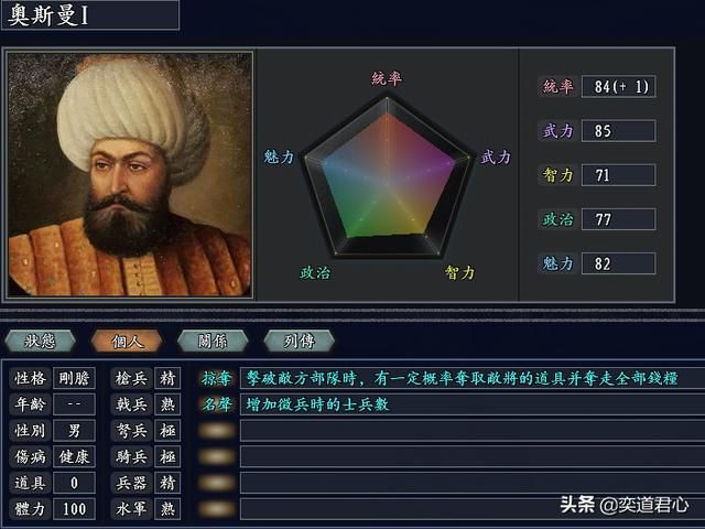三国志11无尽的野望奥斯曼将领都有谁(奥斯曼核心八大将领一览)