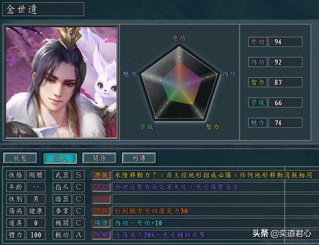 三国志11侠骨留香天山派势力介绍(天山派核心武将属性一览)