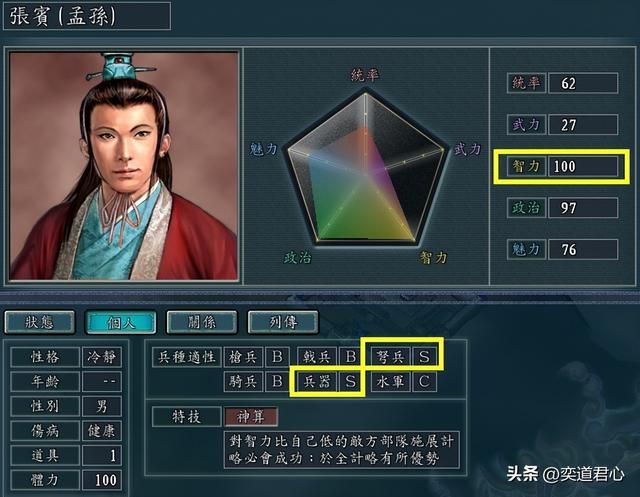 三国志11神算特技武将有哪些(各MOD九大神算武将盘点)