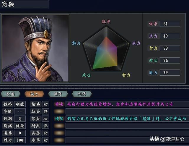 三国志11无尽的野望大秦将领都有谁（大秦核心十三大将领一览）